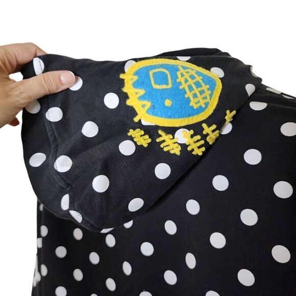 Ron BASS Hoodie Pullover Sweatshirt Patches Mens Size L Black - Picture 7 of 10